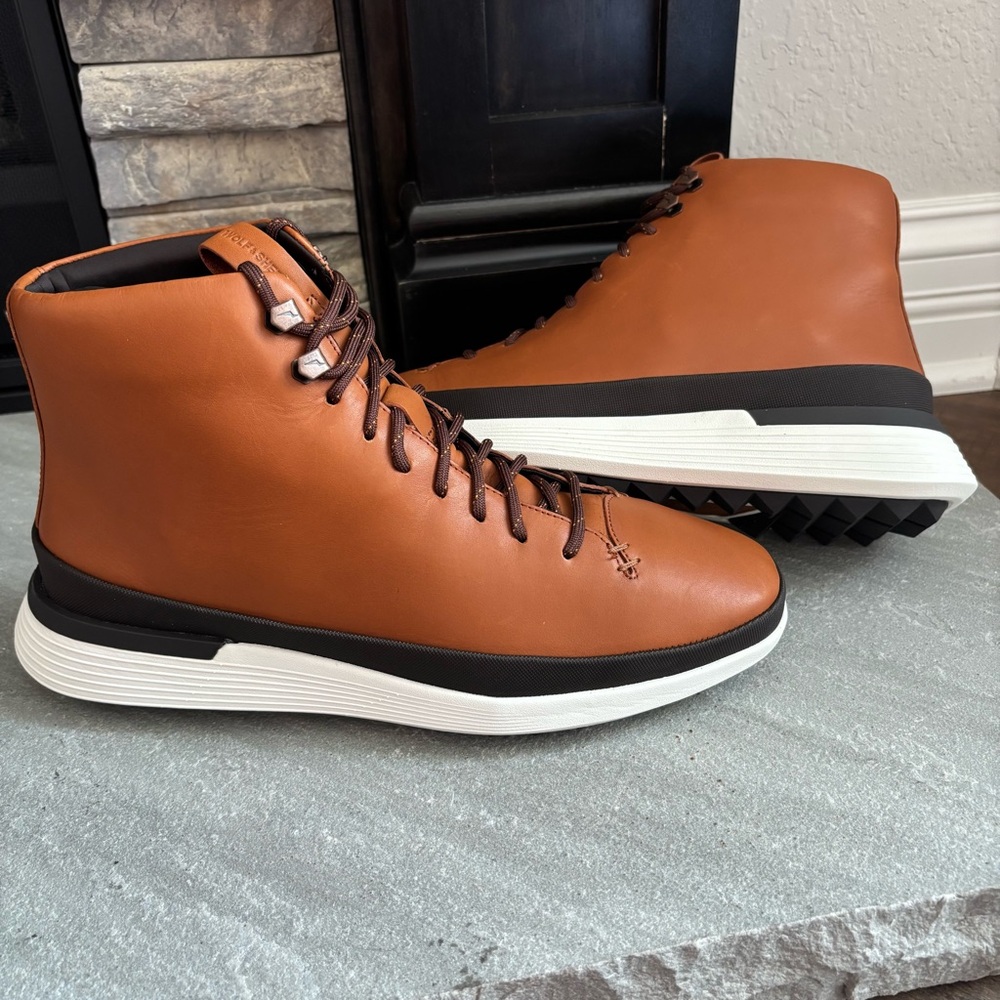 Wolf & Shepherd Crossover Hiker WTZ Leather Hiking Boots Honey/White Men’s 11M